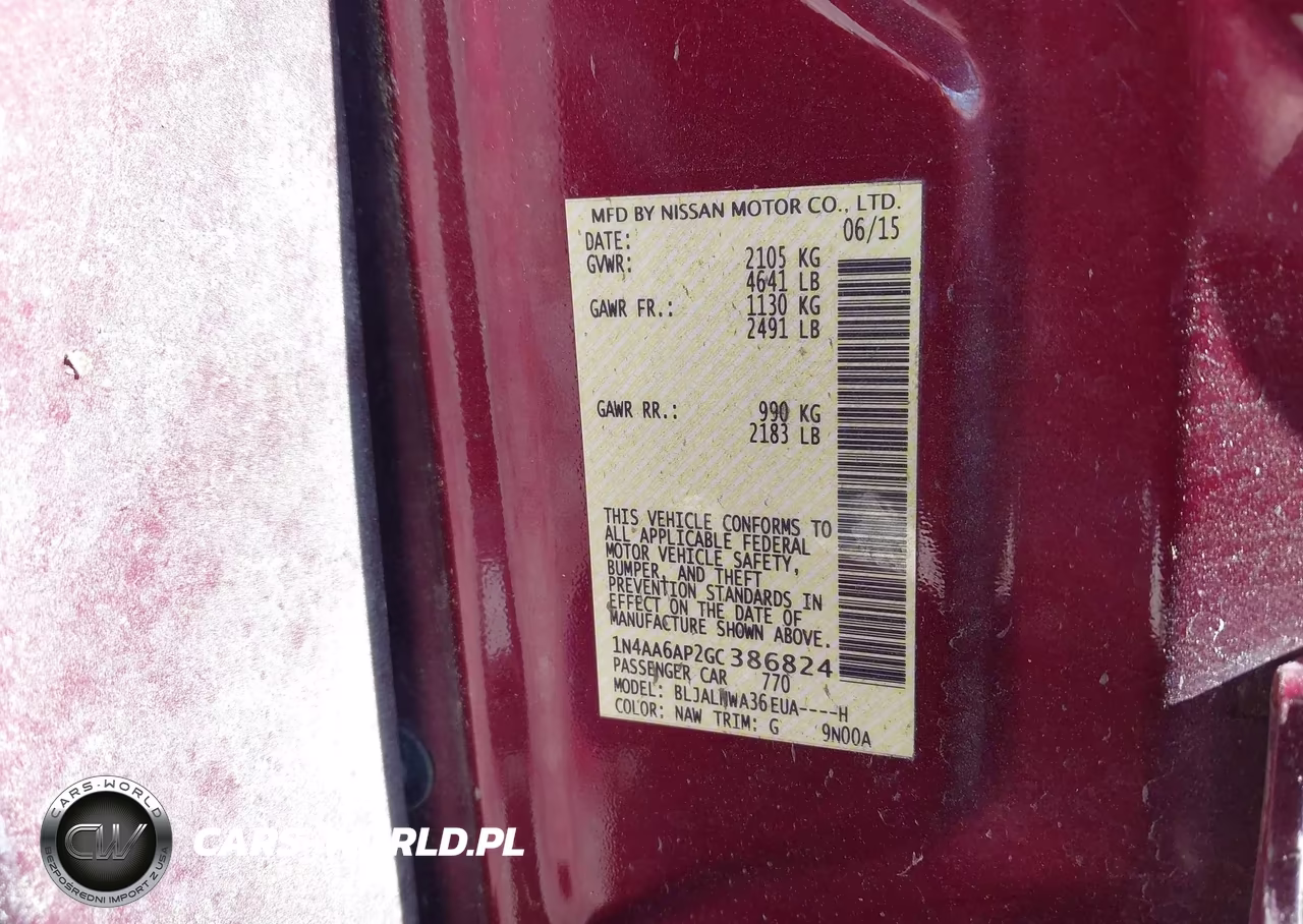 2016 Nissan Maxima 3.5 Platinum VIN:1N4AA6AP2GC386824 - 9