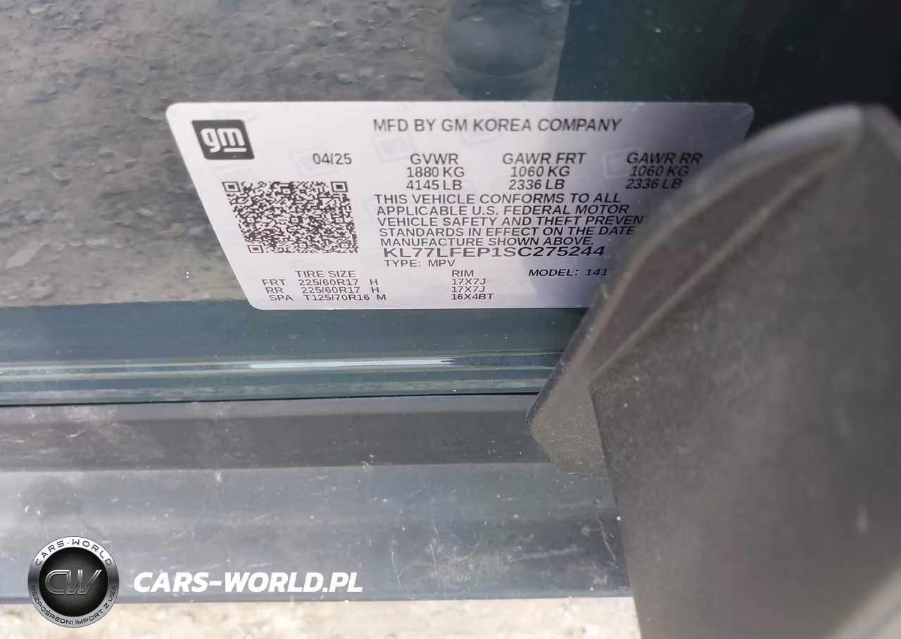 2025 Chevrolet Trax Fwd Ls VIN:KL77LFEP1SC275244 - 9