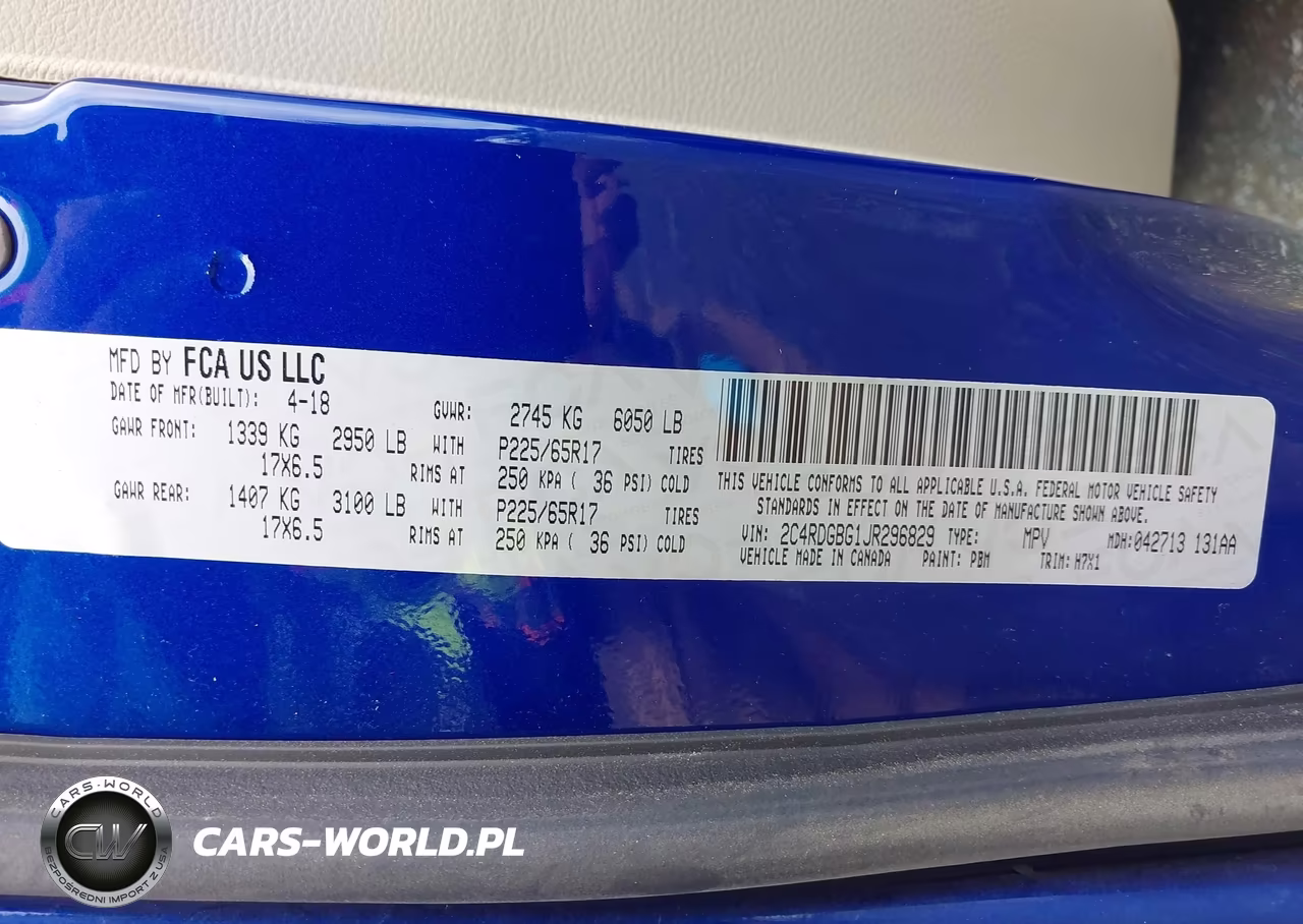 2018 Dodge Grand Caravan Se VIN:2C4RDGBG1JR296829 - 9