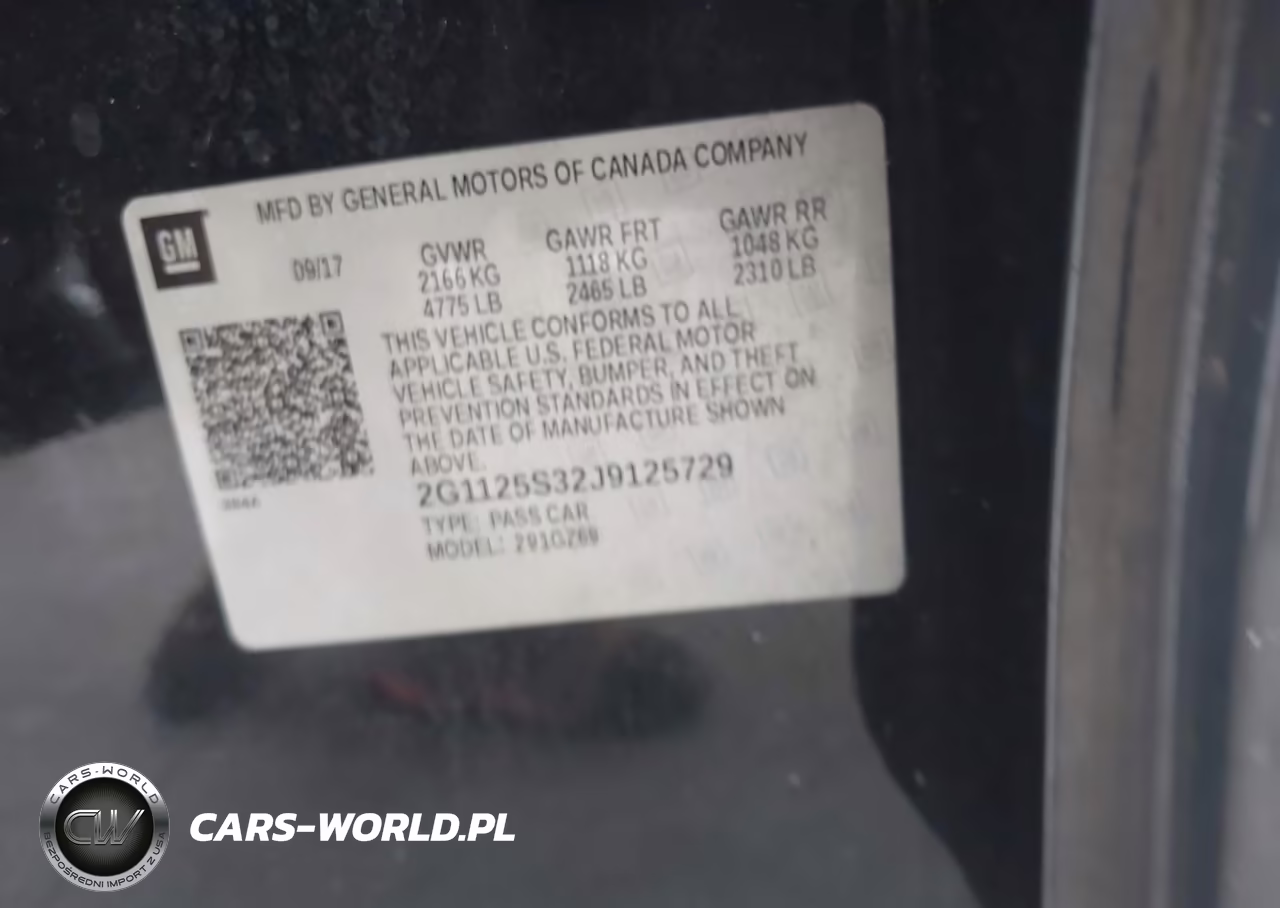 2018 Chevrolet Impala 2Lz VIN:2G1125S32J9125729 - 9