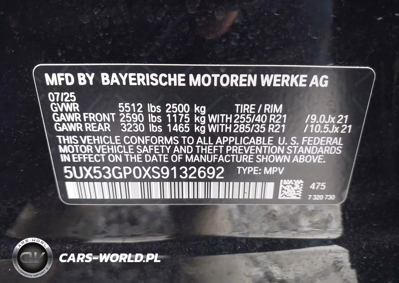 2025 BMW X3 30 xDrive VIN:5UX53GP0XS9132692 - 9