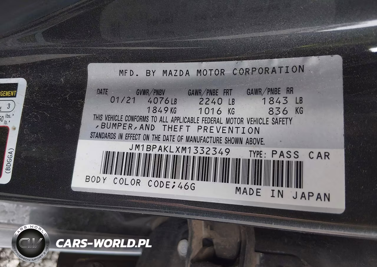 2021 Mazda Mazda3 Select VIN:JM1BPAKLXM1332349 - 9