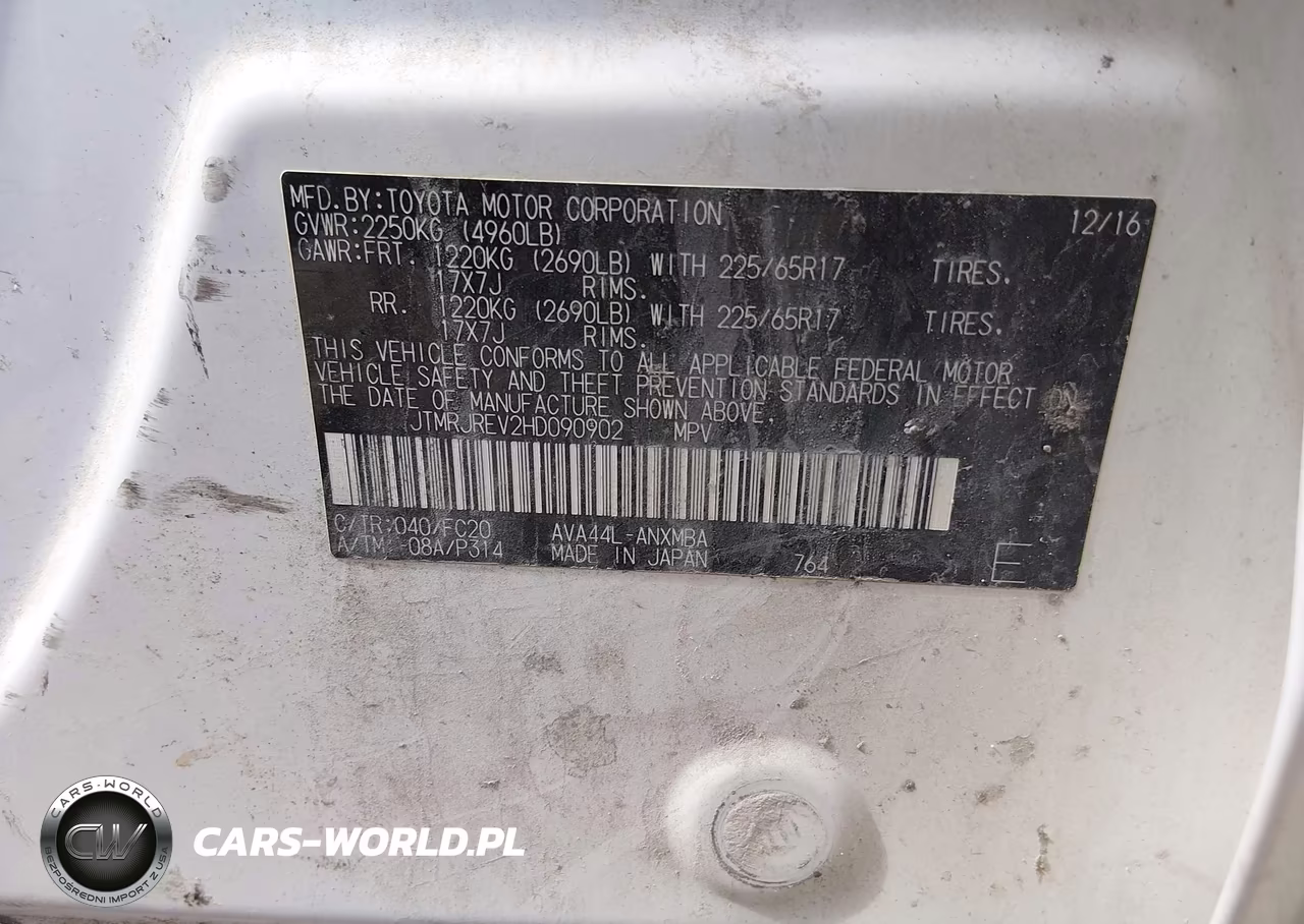 2017 Toyota Rav4 Hybrid Xle VIN:JTMRJREV2HD090902 - 9