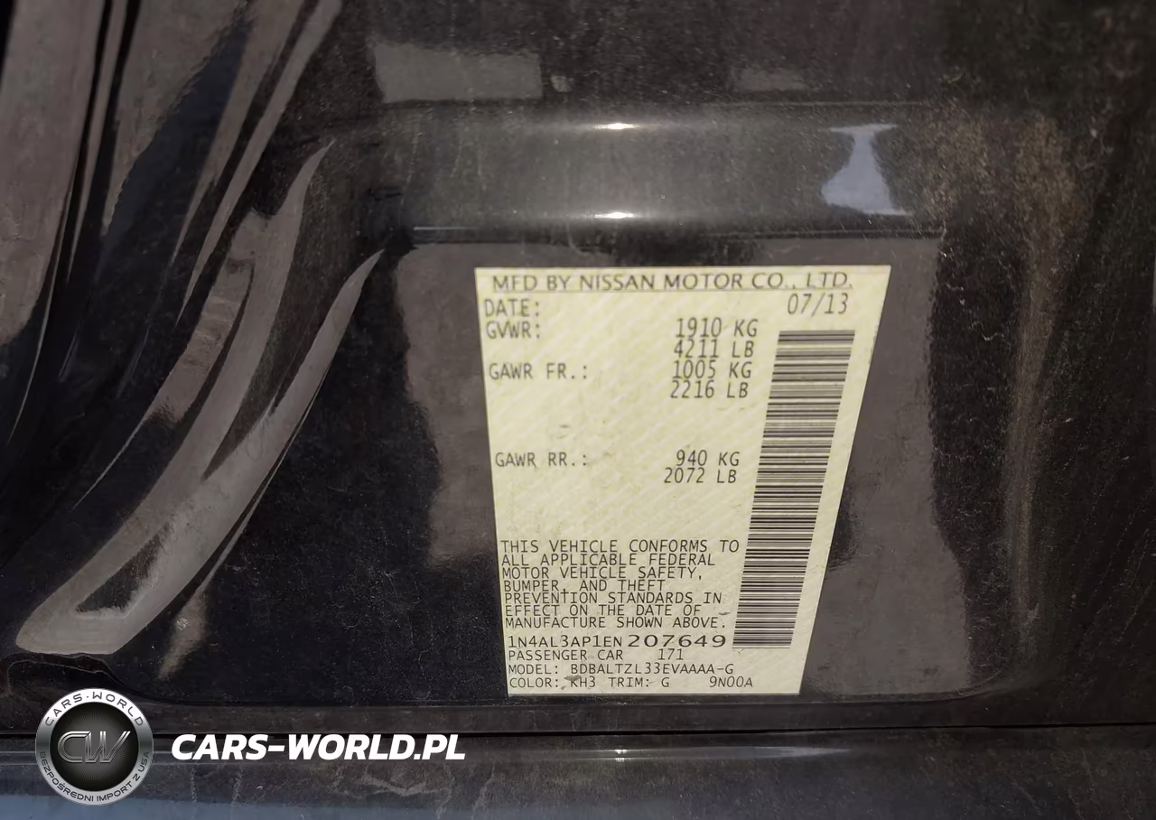 2014 Nissan Altima 2.5 Sv VIN:1N4AL3AP1EN207649 - 9
