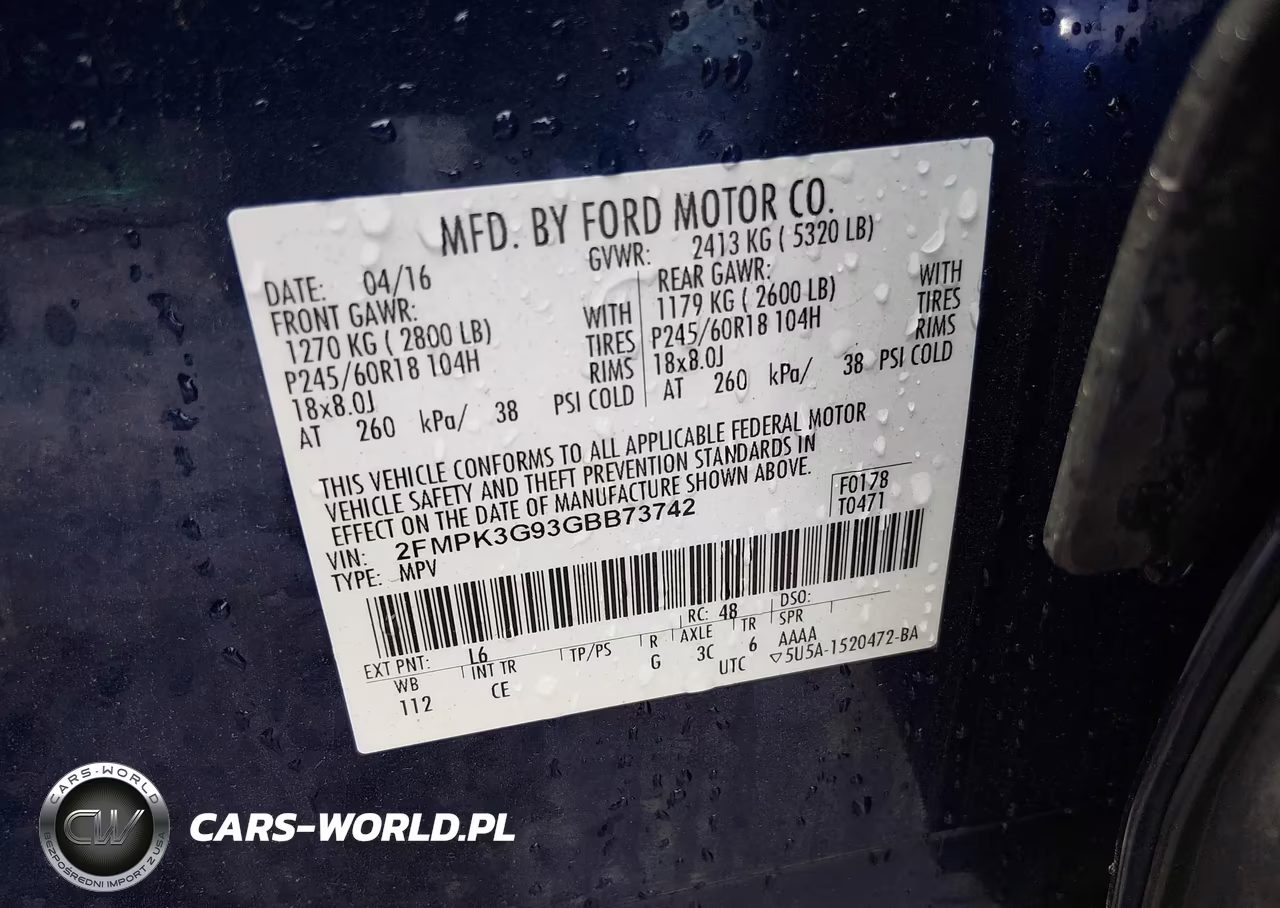 2016 Ford Edge Se VIN:2FMPK3G93GBB73742 - 9