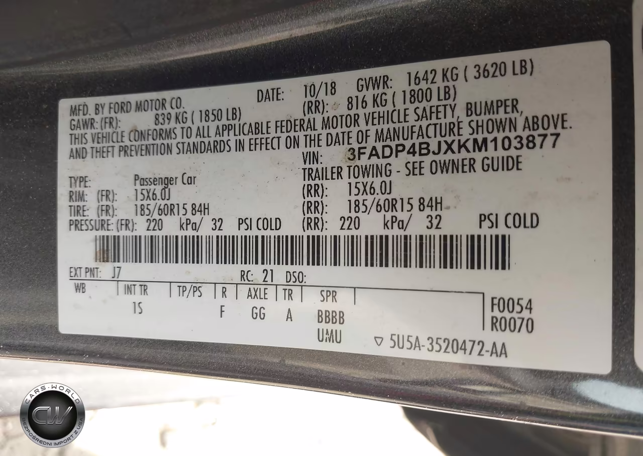 2019 Ford Fiesta Se VIN:3FADP4BJXKM103877 - 9