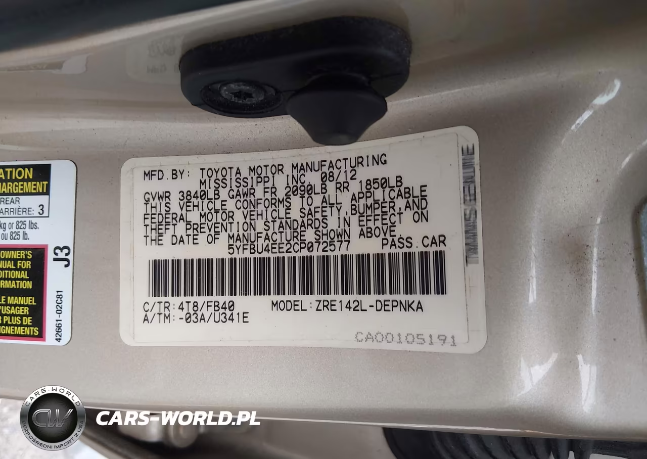 2012 Toyota Corolla Le VIN:5YFBU4EE2CP072577 - 9