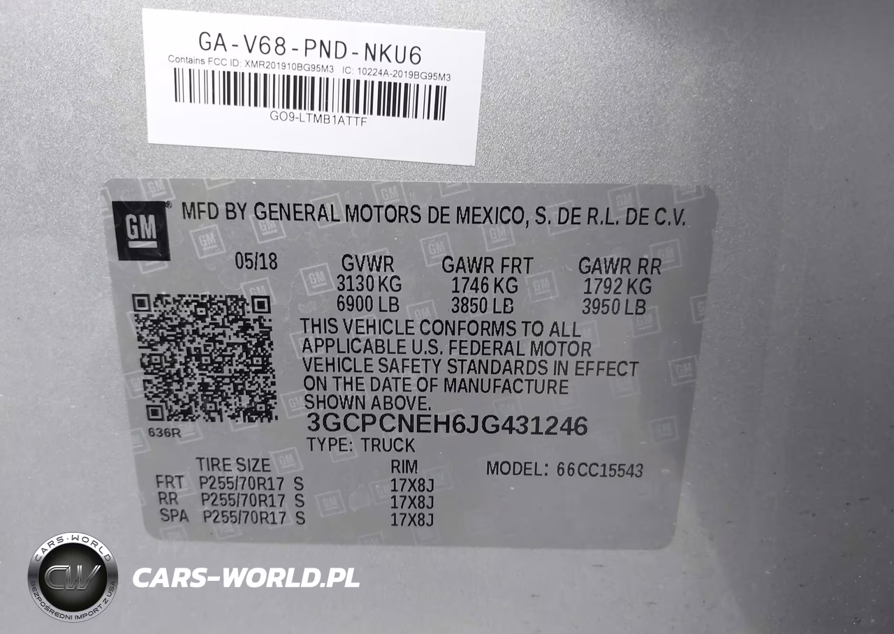 2018 Chevrolet Silverado 1500 Wt VIN:3GCPCNEH6JG431246 - 9