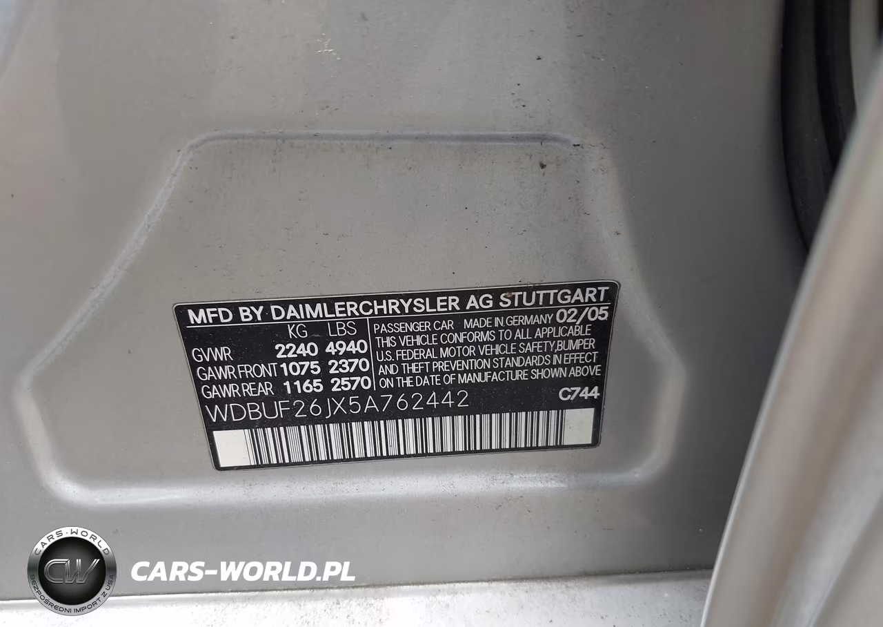 2005 Mercedes-Benz E 320 Cdi VIN:WDBUF26JX5A762442 - 9
