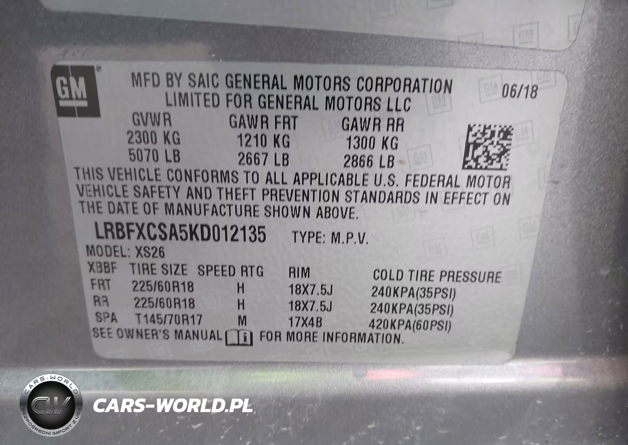 2019 Buick Envision Fwd Essence VIN:LRBFXCSA5KD012135 - 9
