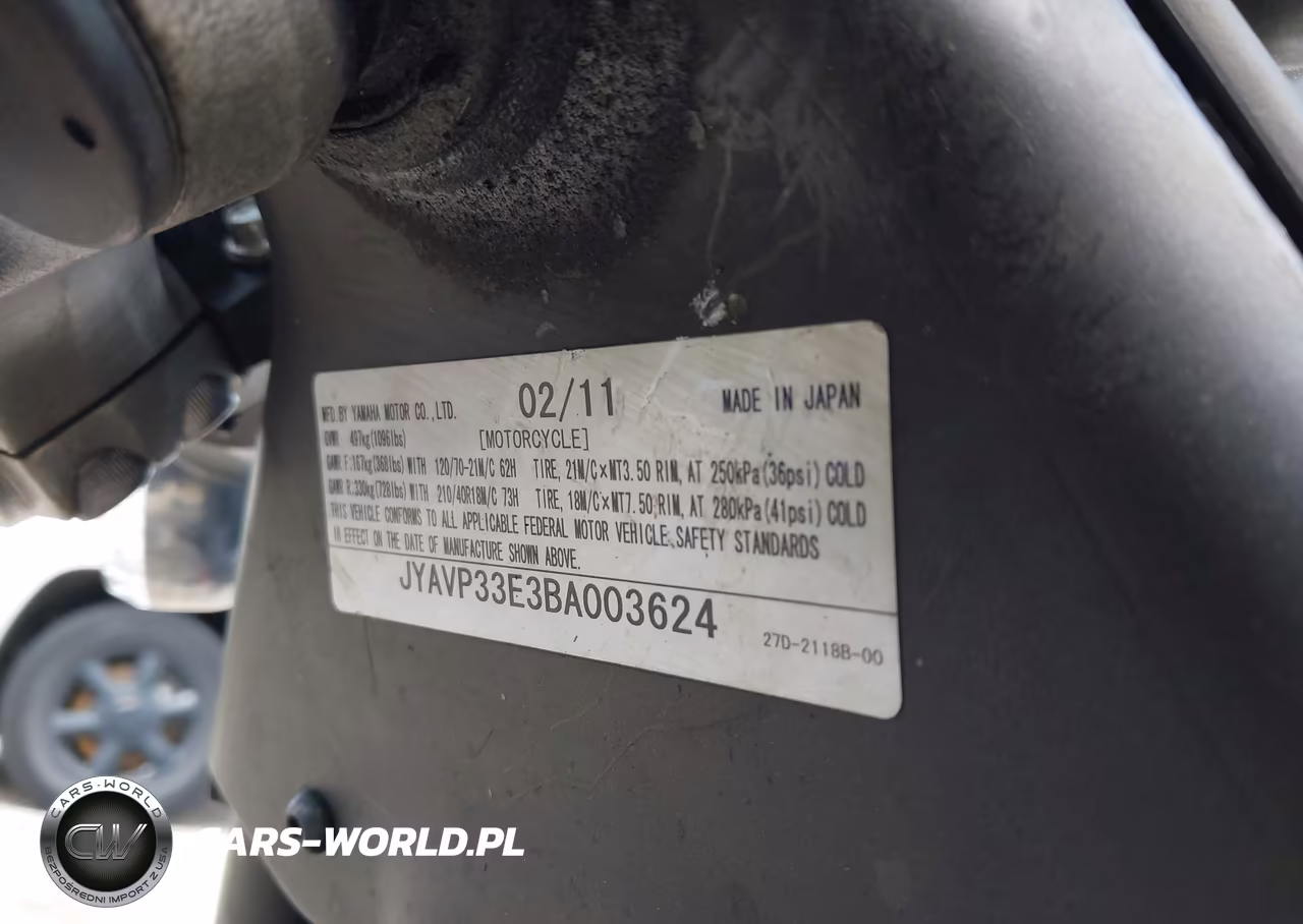 2011 Yamaha Xvs1300 Cu VIN:JYAVP33E3BA003624 - 10