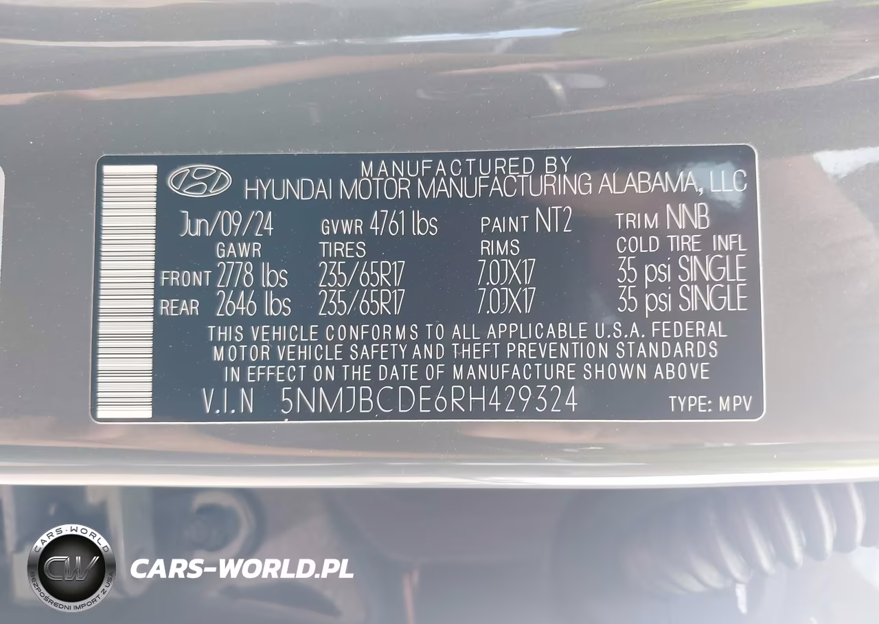 2024 Hyundai Tucson Sel VIN:5NMJBCDE6RH429324 - 9