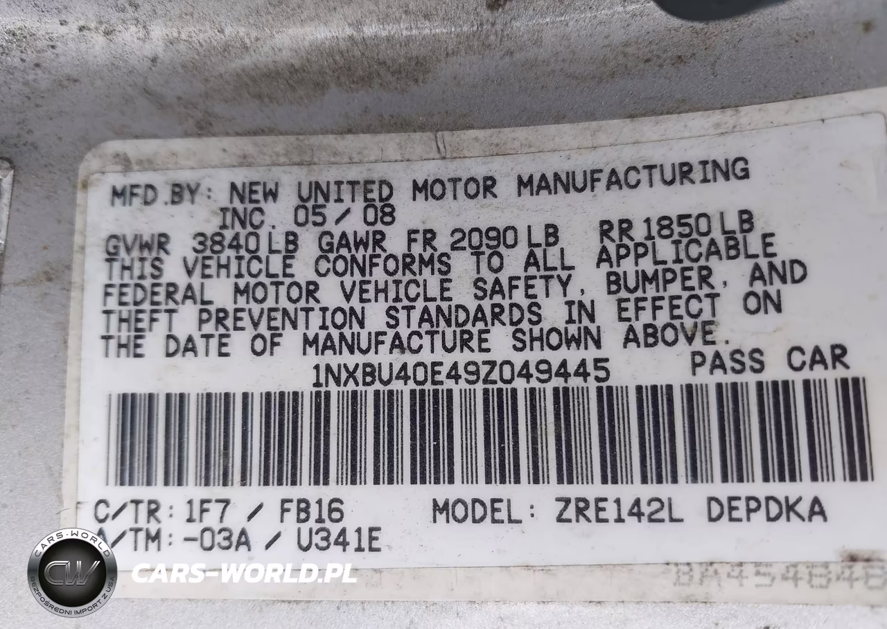 2009 Toyota Corolla Le VIN:1NXBU40E49Z049445 - 9