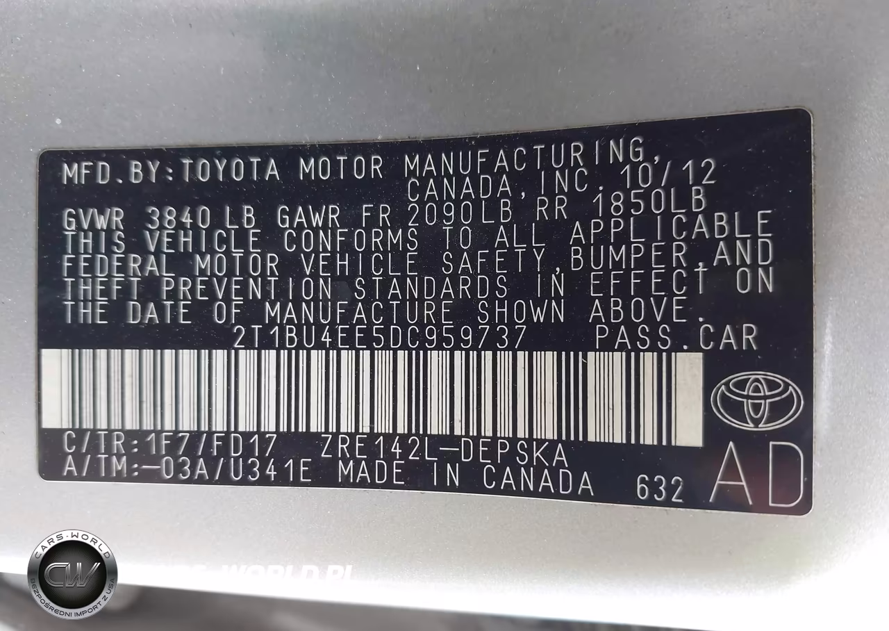 2013 Toyota Corolla S VIN:2T1BU4EE5DC959737 - 9