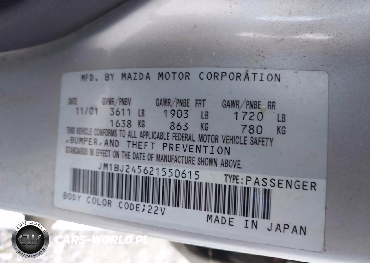 2002 Mazda Protege5 VIN:JM1BJ245621550615 - 9