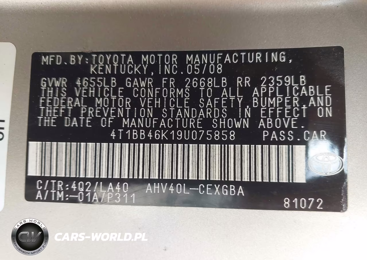 2009 Toyota Camry Hybrid VIN:4T1BB46K19U075858 - 9
