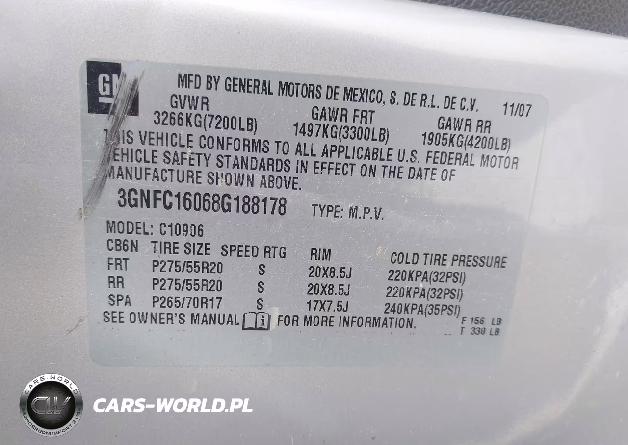 2008 Chevrolet Suburban 1500 Ltz VIN:3GNFC16068G188178 - 9