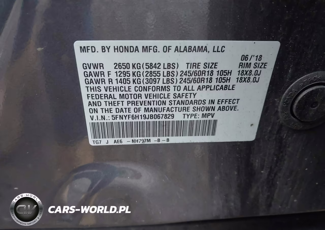 2018 Honda Pilot Lx VIN:5FNYF6H19JB067829 - 9