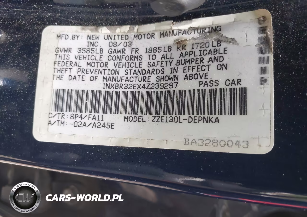 2004 Toyota Corolla Le VIN:1NXBR32EX4Z239297 - 9