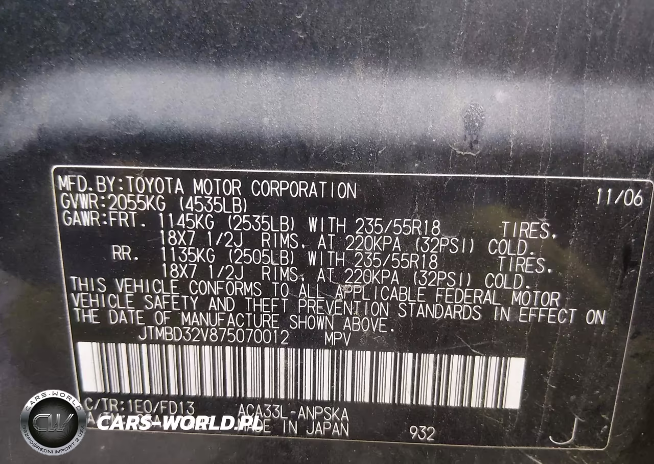 2007 Toyota Rav4 Sport VIN:JTMBD32V875070012 - 9