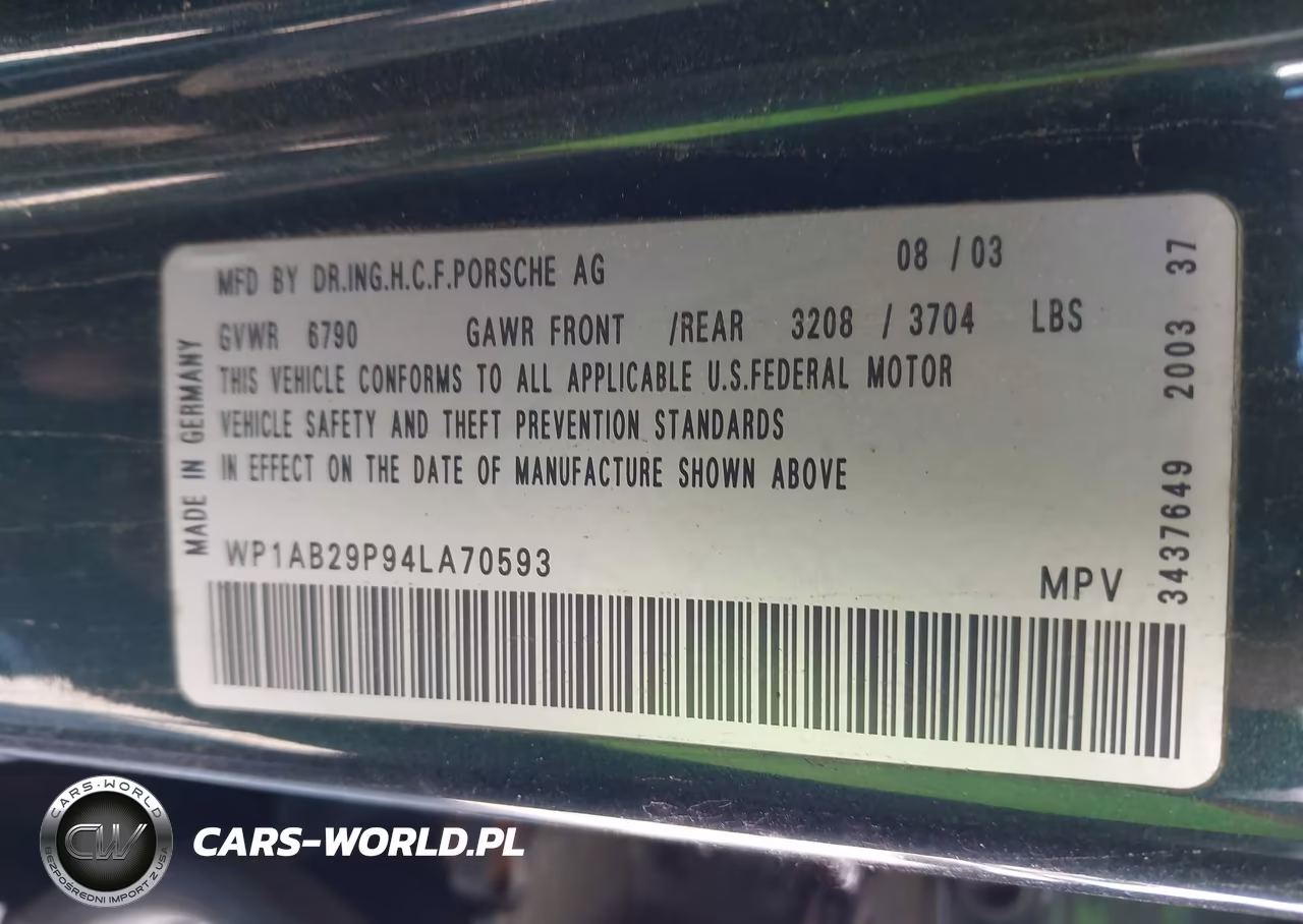 2004 Porsche Cayenne S VIN:WP1AB29P94LA70593 - 9