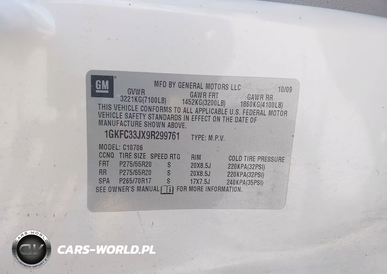 2009 GMC Yukon Slt2 VIN:1GKFC33JX9R299761 - 9