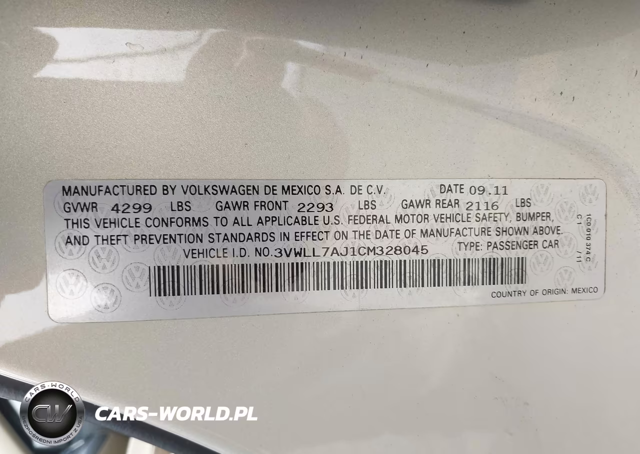 2012 Volkswagen Jetta 2.0L Tdi VIN:3VWLL7AJ1CM328045 - 9