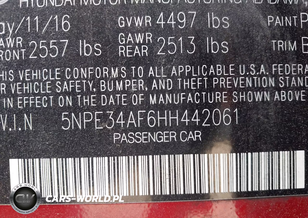 2017 Hyundai Sonata Sport VIN:5NPE34AF6HH442061 - 9