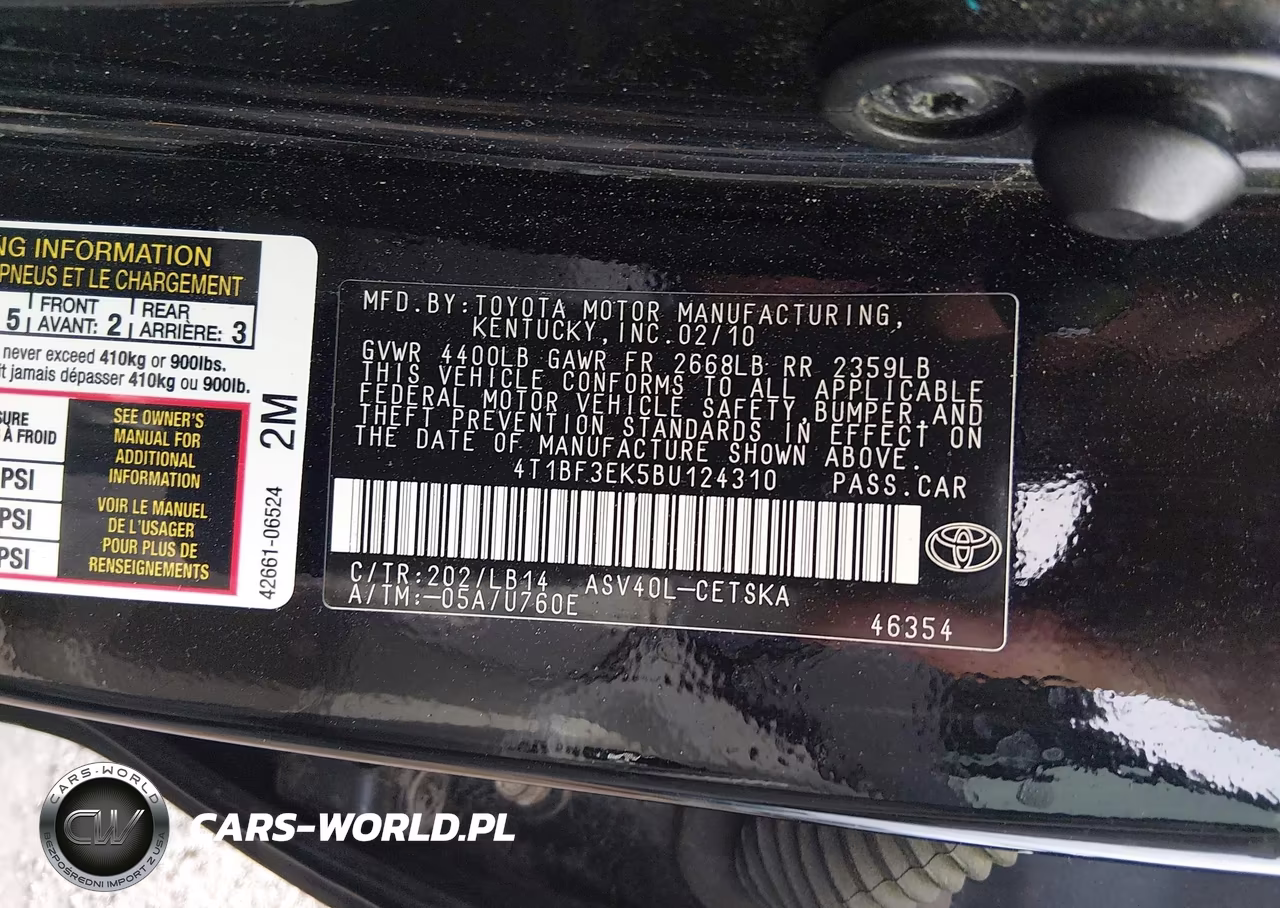 2011 Toyota Camry Se VIN:4T1BF3EK5BU124310 - 9