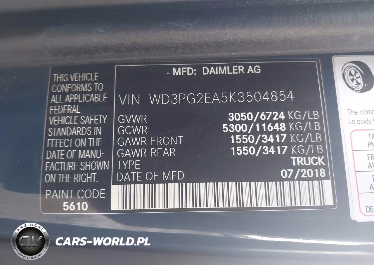 2019 Mercedes-Benz Metris VIN:WD3PG2EA5K3504854 - 9