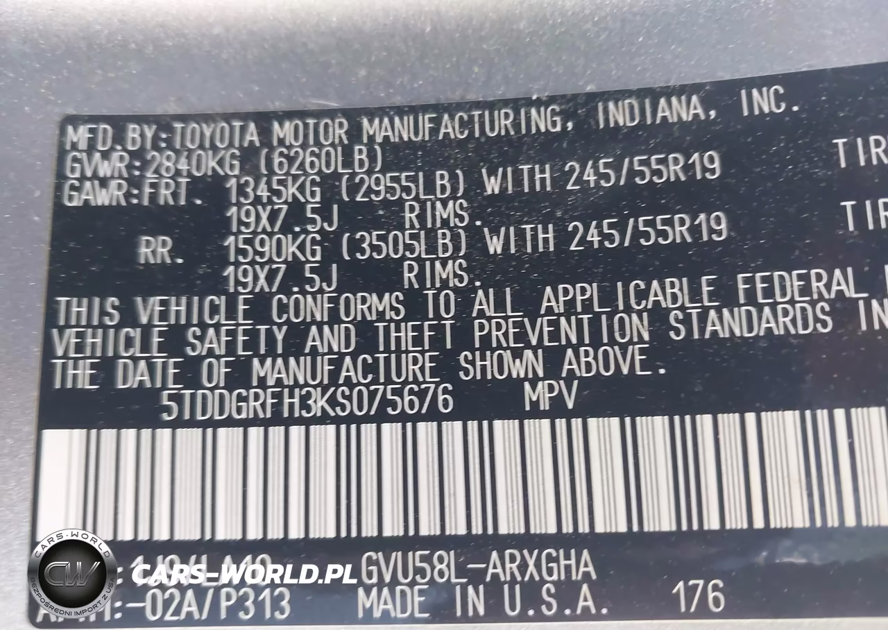 2019 Toyota Highlander Hybrid Limited Platinum VIN:5TDDGRFH3KS075676 - 9