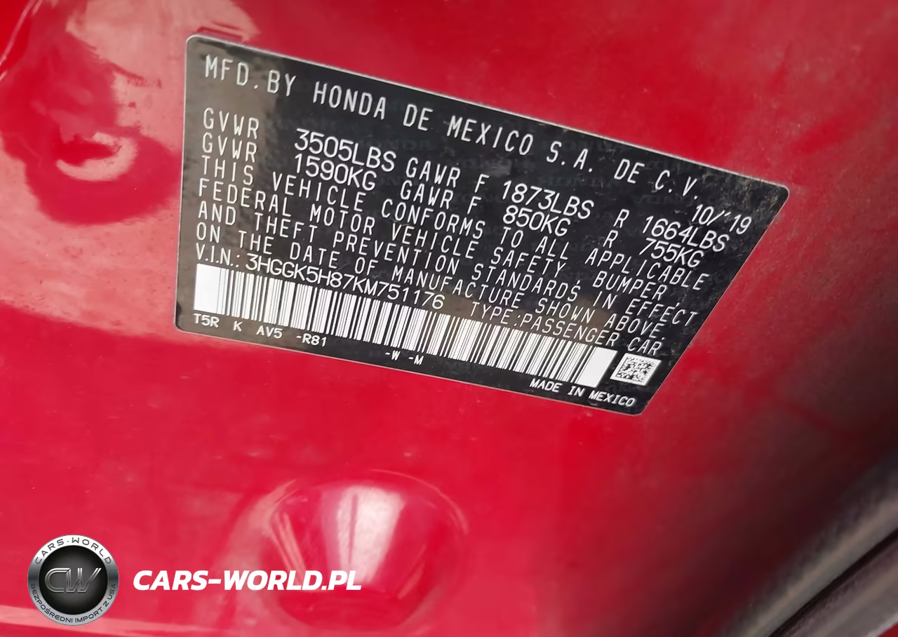 2019 Honda Fit Ex VIN:3HGGK5H87KM751176 - 9
