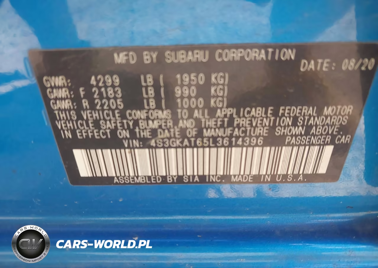 2020 Subaru Impreza Limited VIN:4S3GKAT65L3614396 - 9