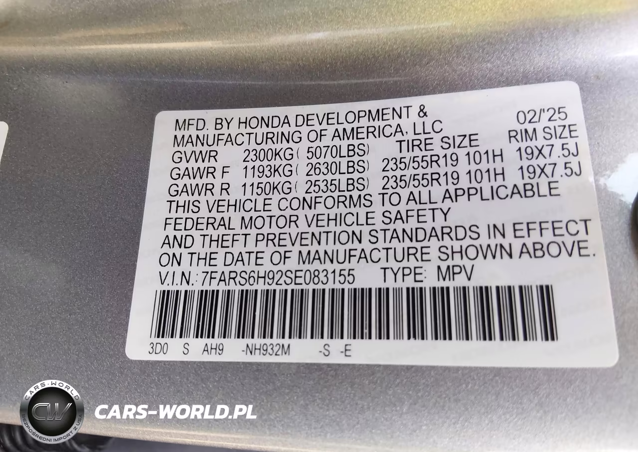2025 Honda Cr-V Hybrid Sport Touring VIN:7FARS6H92SE083155 - 9