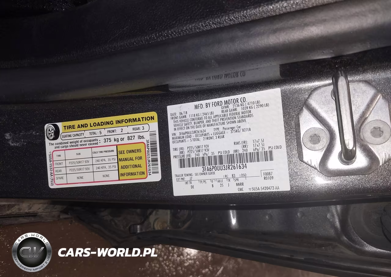 2018 Ford Fusion Hybrid S VIN:3FA6P0UU3JR261634 - 9