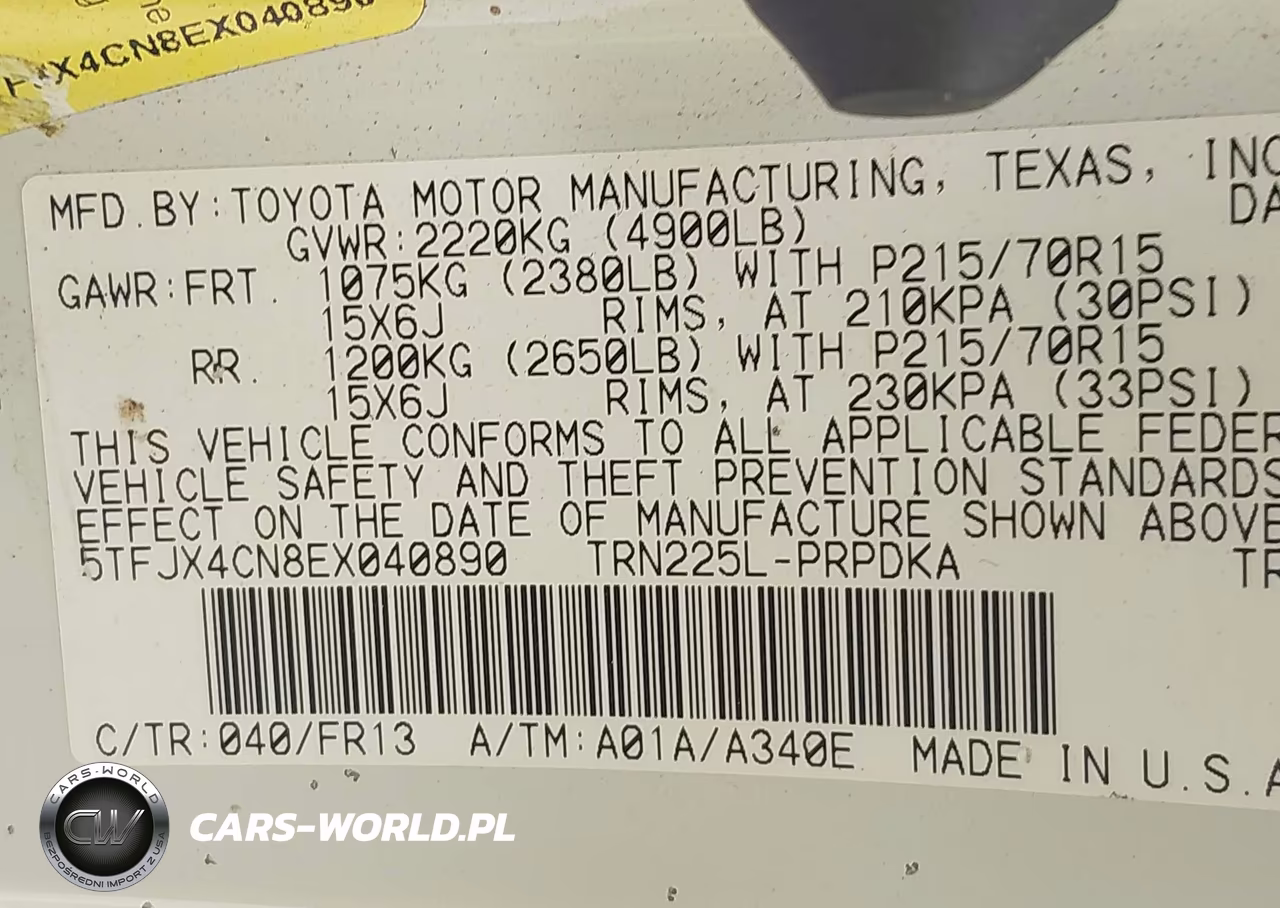 2014 Toyota Tacoma VIN:5TFJX4CN8EX040890 - 9