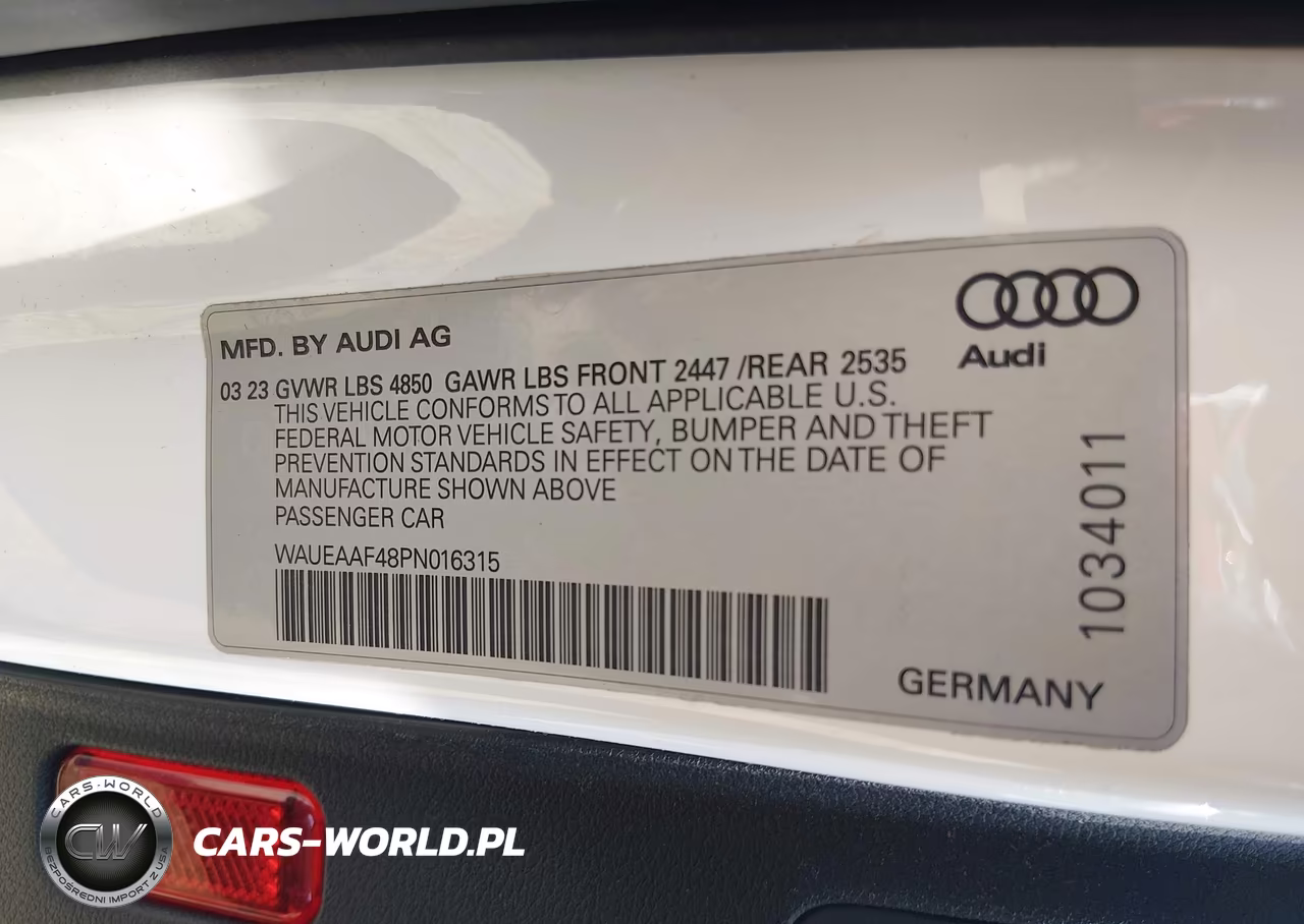 2023 Audi A4 Premium Plus 45 Tfsi S Line Quattro S Tronic VIN:WAUEAAF48PN016315 - 9