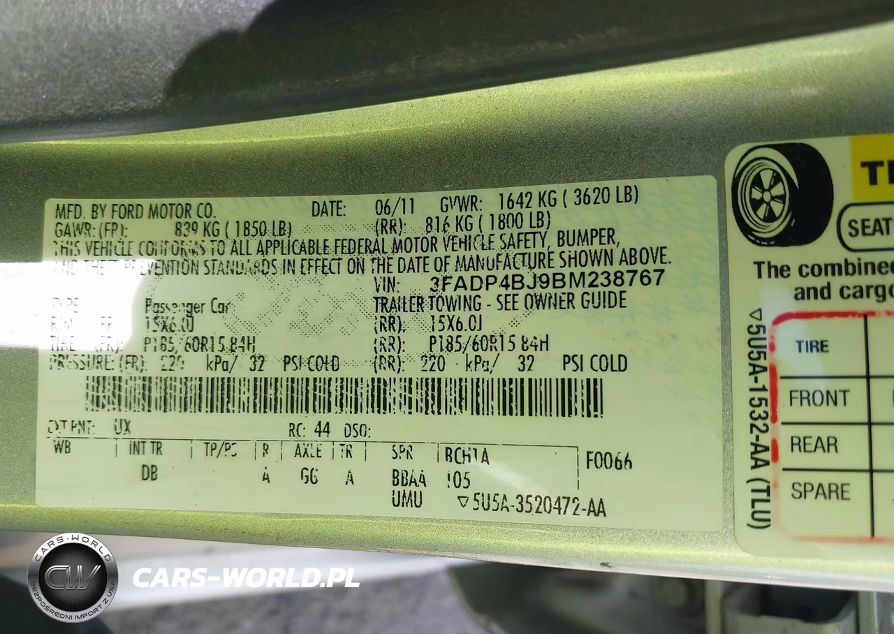 2011 Ford Fiesta Se VIN:3FADP4BJ9BM238767 - 9