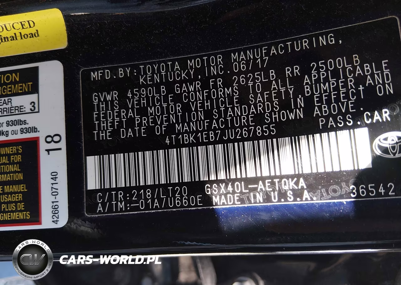 2018 Toyota Avalon Touring VIN:4T1BK1EB7JU267855 - 9