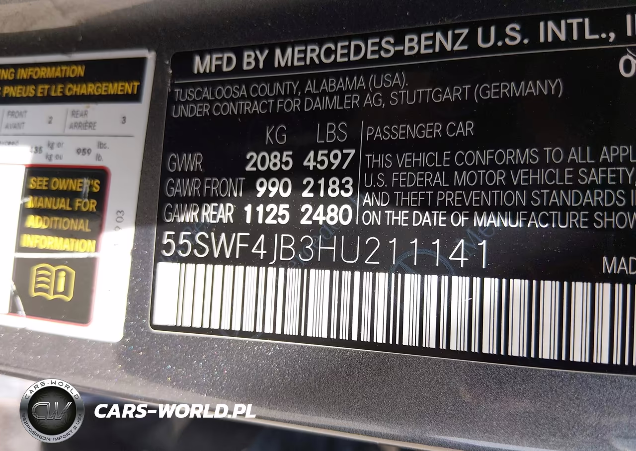 2017 Mercedes-Benz C 300 VIN:55SWF4JB3HU211141 - 9