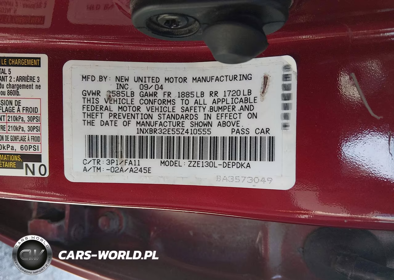 2005 Toyota Corolla Ce VIN:1NXBR32E55Z410555 - 9