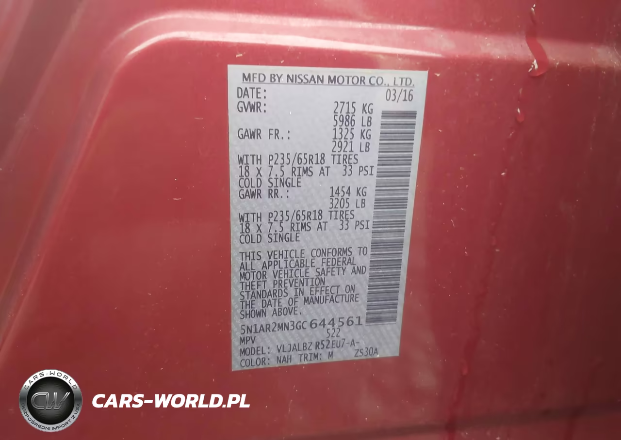 2016 Nissan Pathfinder S VIN:5N1AR2MN3GC644561 - 9
