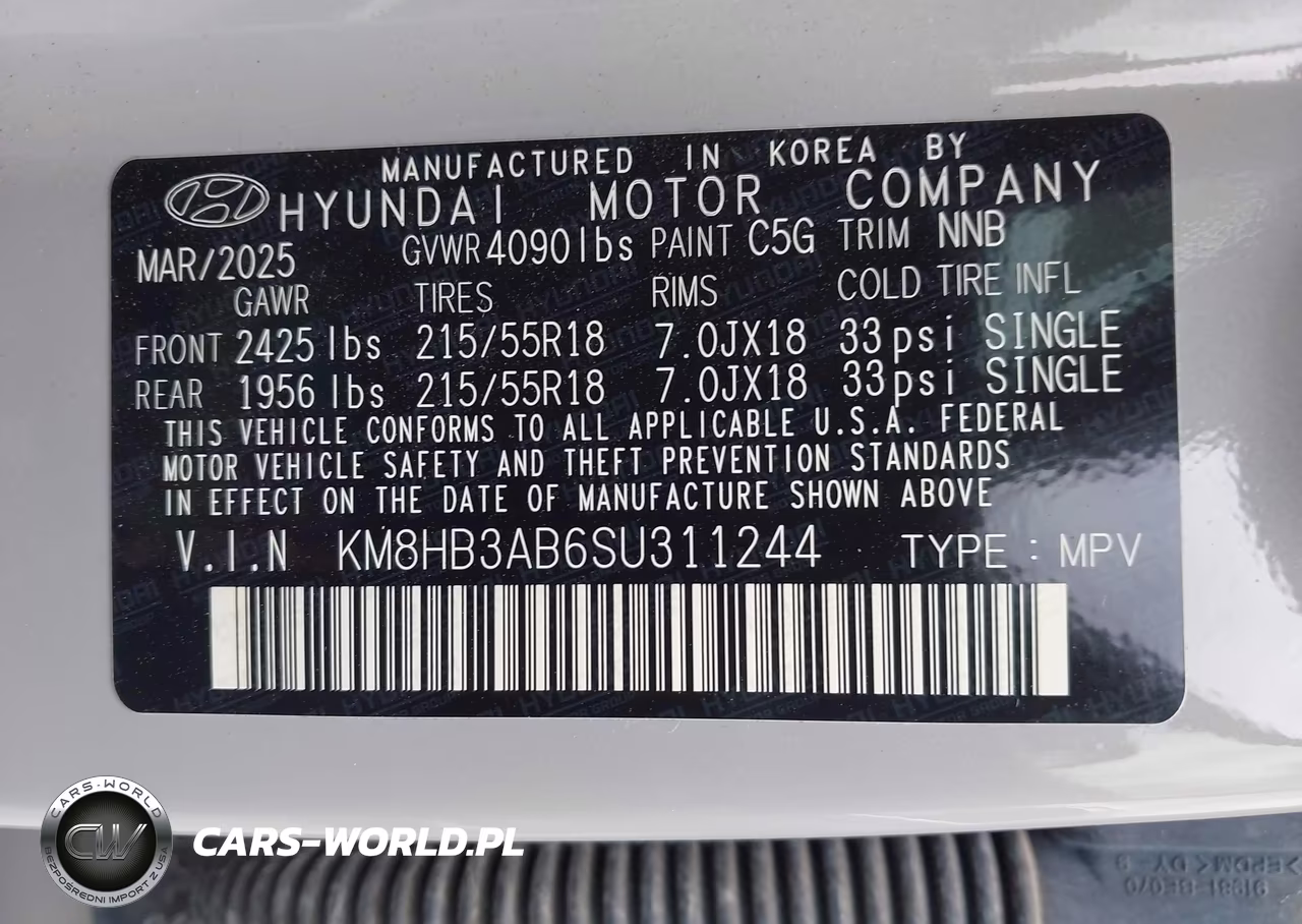 2025 Hyundai Kona Sel VIN:KM8HB3AB6SU311244 - 9