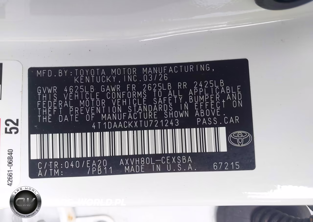2026 Toyota Camry Se VIN:4T1DAACKXTU721243 - 9