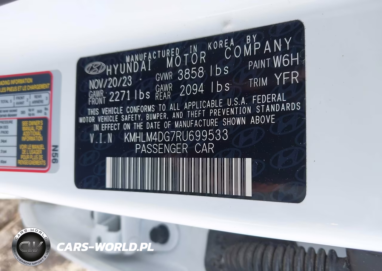 2024 Hyundai Elantra Sel VIN:KMHLM4DG7RU699533 - 9