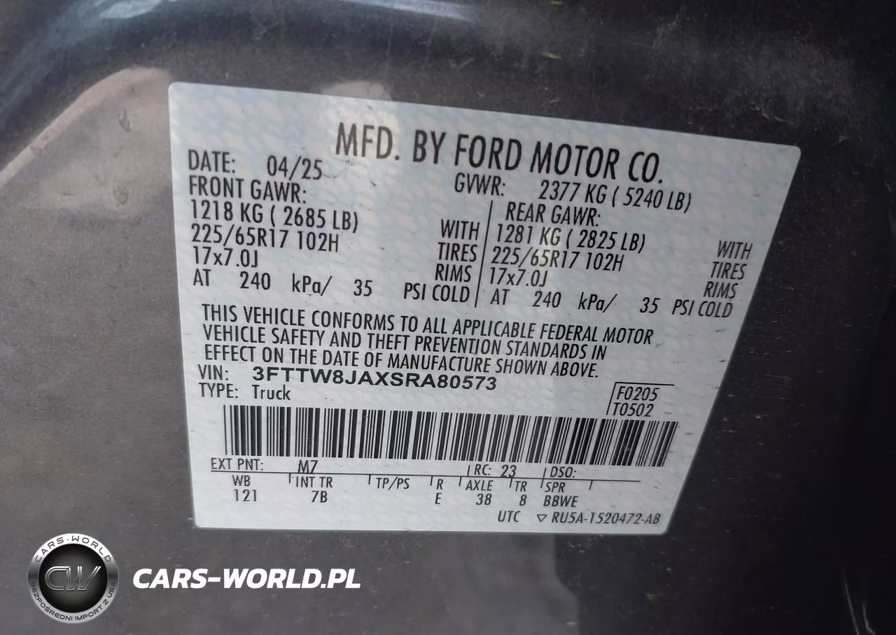 2025 Ford Maverick Xlt VIN:3FTTW8JAXSRA80573 - 9