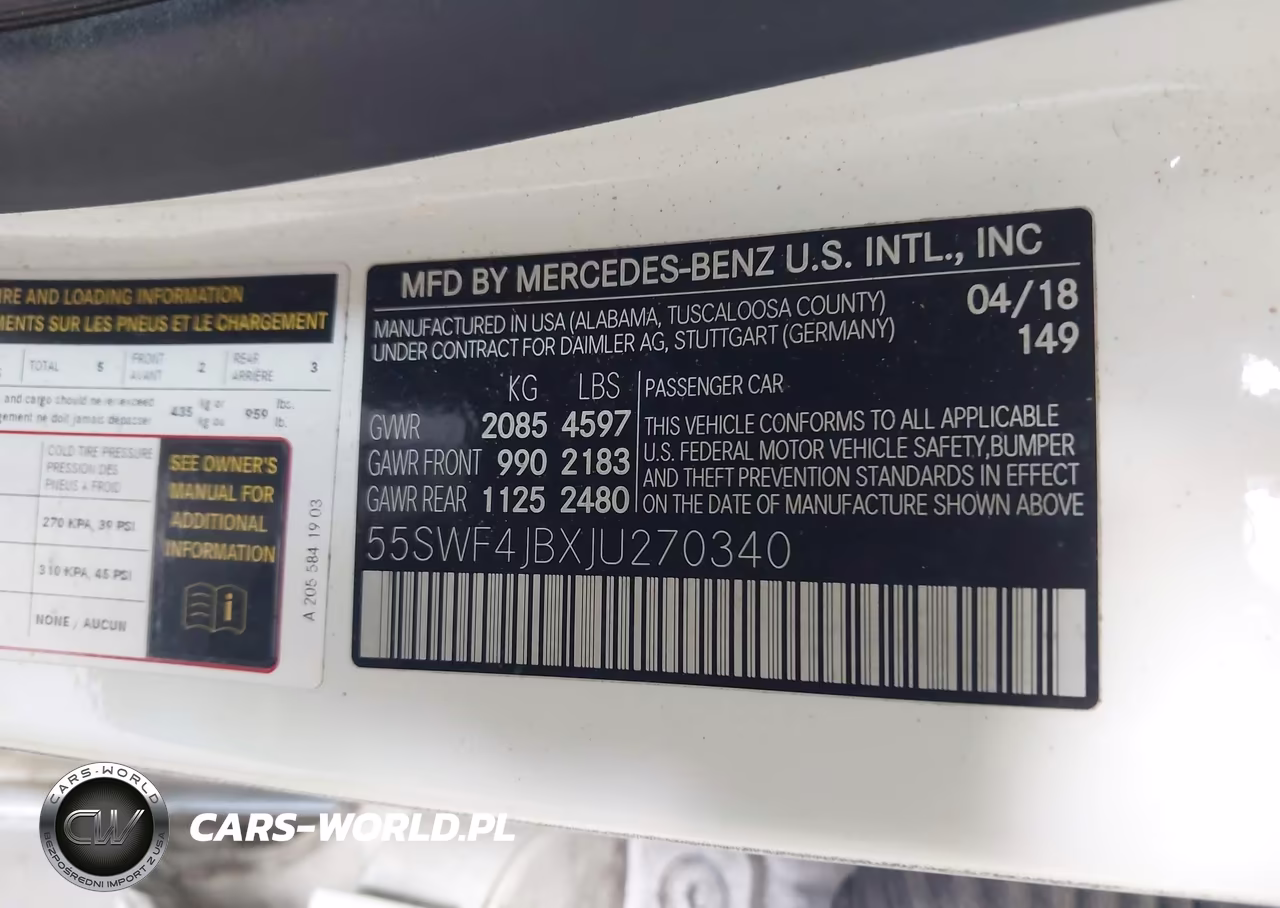 2018 Mercedes-Benz C 300 VIN:55SWF4JBXJU270340 - 9