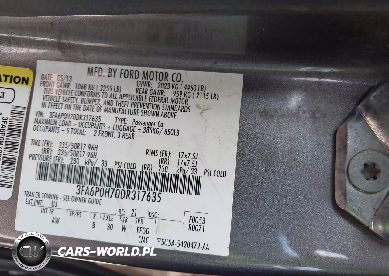 2013 Ford Fusion Se VIN:3FA6P0H70DR317635 - 9