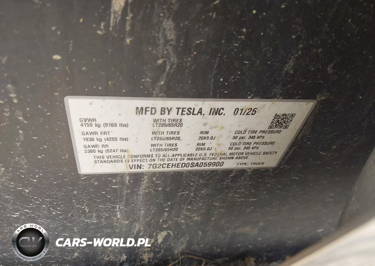 2025 Tesla Cybertruck All-Wheel Drive VIN:7G2CEHED0SA059900 - 9