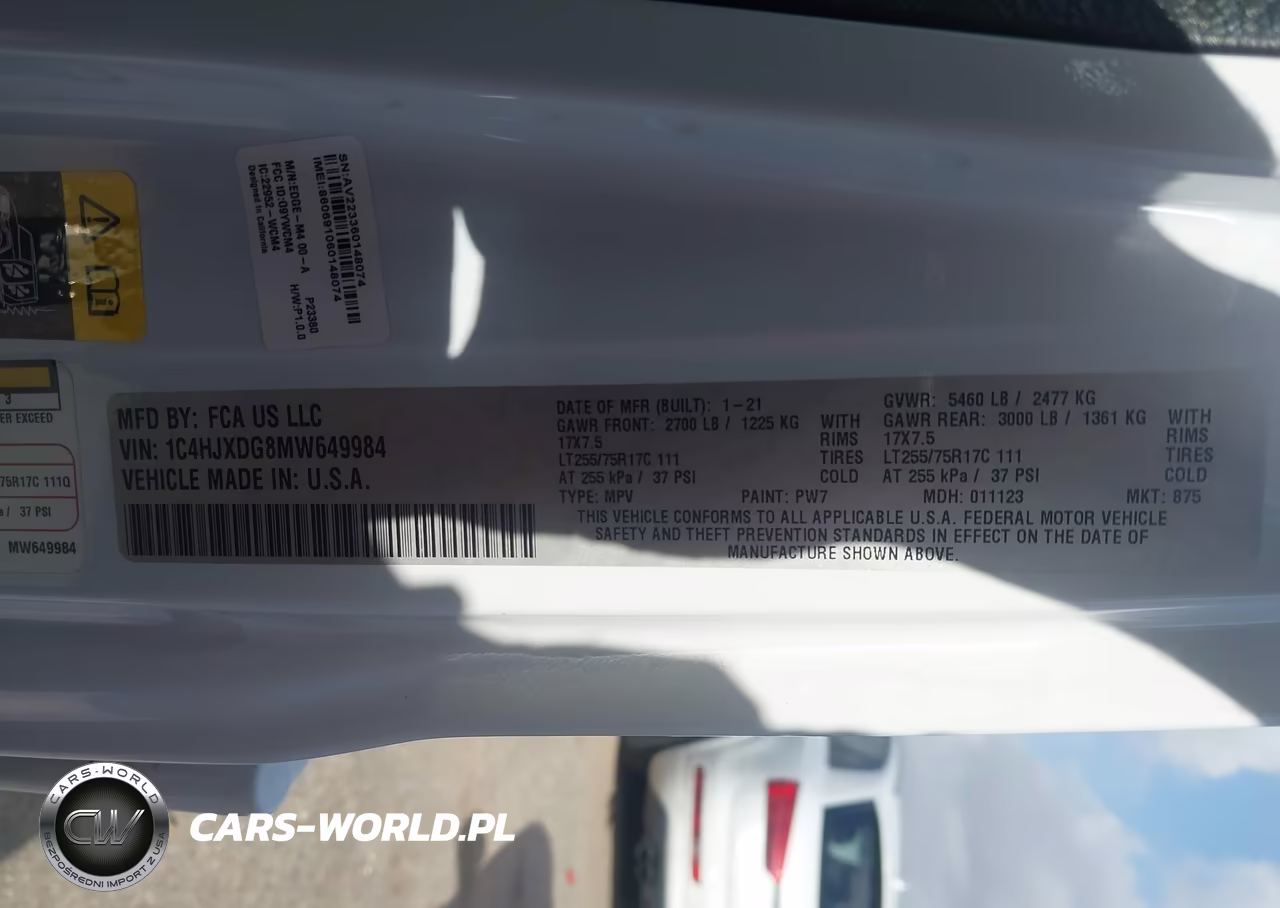 2021 Jeep Wrangler Unlimited Willys 4X4 VIN:1C4HJXDG8MW649984 - 9